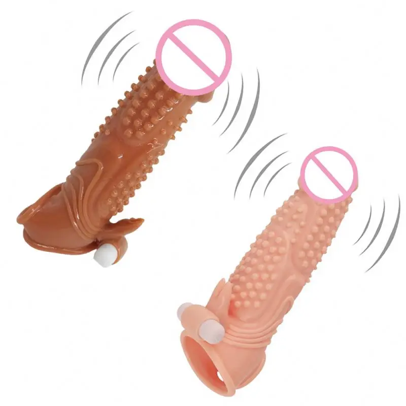 Penis Sleeve Vibrating Penis Condoms With Vibration Adult Sex Toys For Men Penis Enlargement