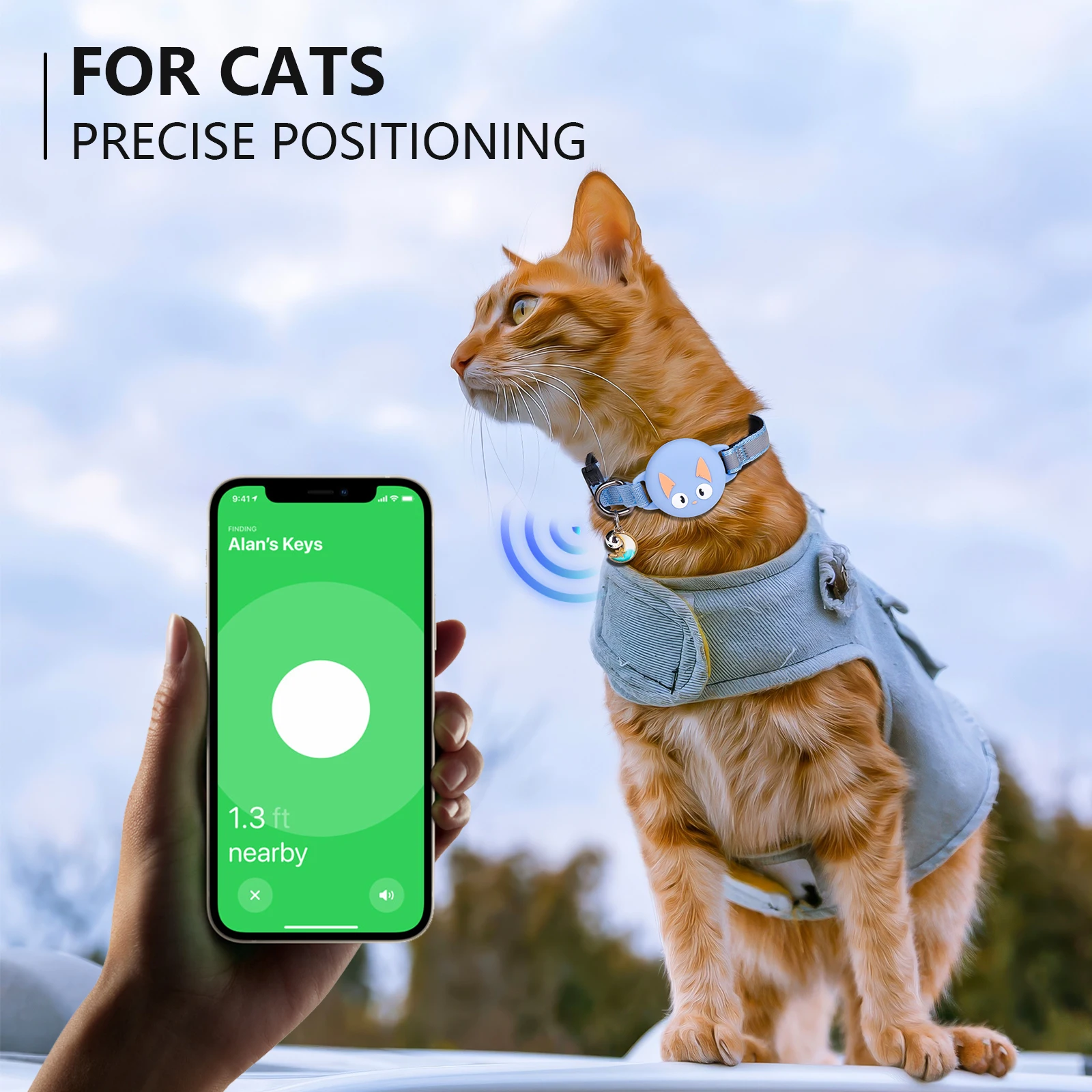 Wholesale Reflective Puppy Pet Collar Airtag Cat Collar  With Bells Outdoor Products Accessories Manufacturer