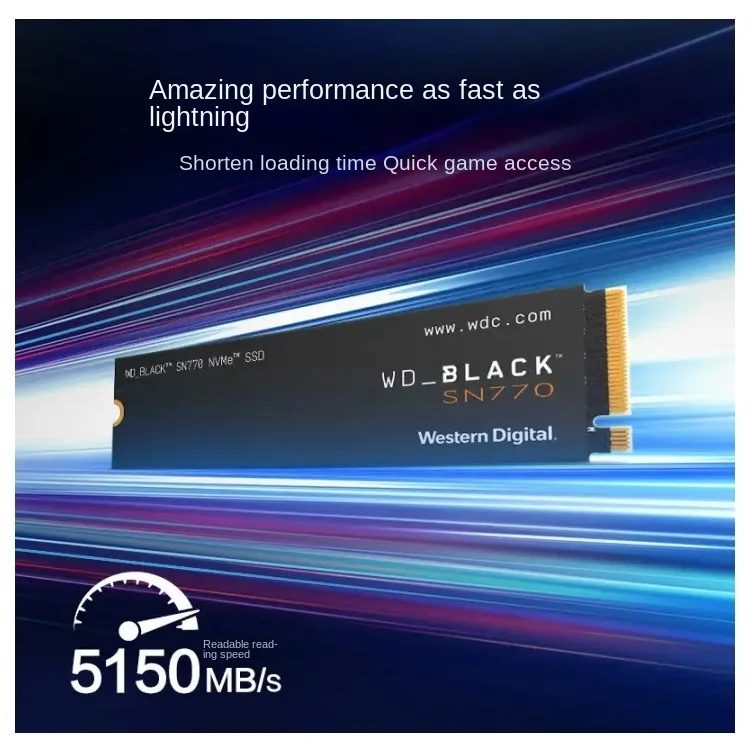 Новый WD черный SN770 NVMe PCIe 4 0 SSD 2TB внутренний M.2 жесткий диск для ноутбука SATA 3 порт расширения новый продукт SN770-1T