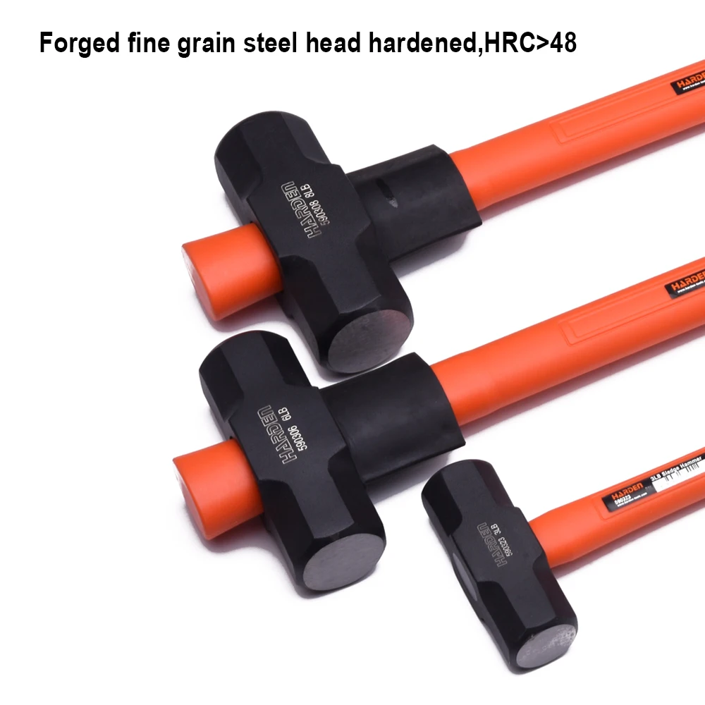 6lb 8lb 10lb 12lb 14lb 16lb Quality sledge hammer shock-resistant fiberglass handle sledge hammer steel head sledge hammer