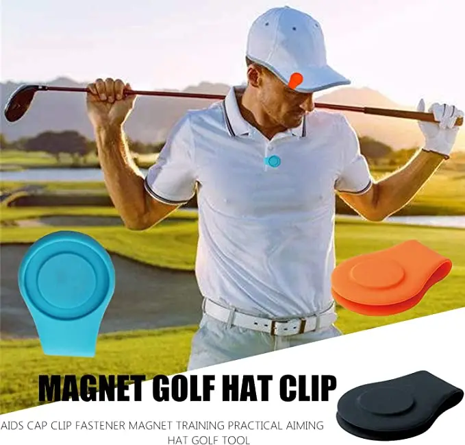 Wholesale custom silicone golf ball marker hat clip magnetic golf ball marker hat clip
