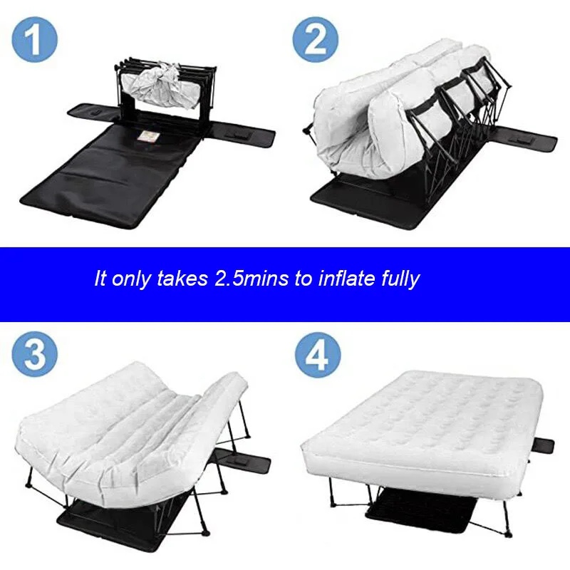 Rolling Box Inflatable Mattress With Frame Home Visitors Travel Vacation Outdoor Camping Automatic Retractable Inflatable Bed