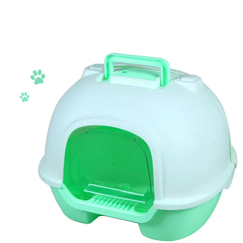 Fully enclosed plastic wholesale cat litter box big with