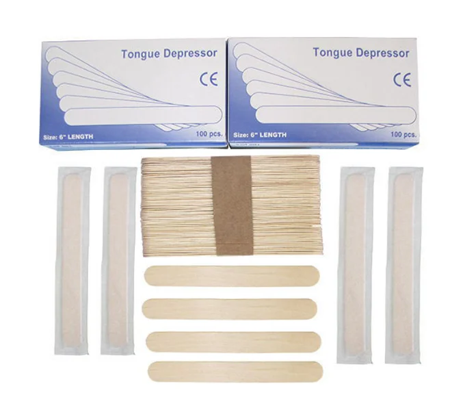 100 pcs/box tongue depressor birch wooden sticks  for medical