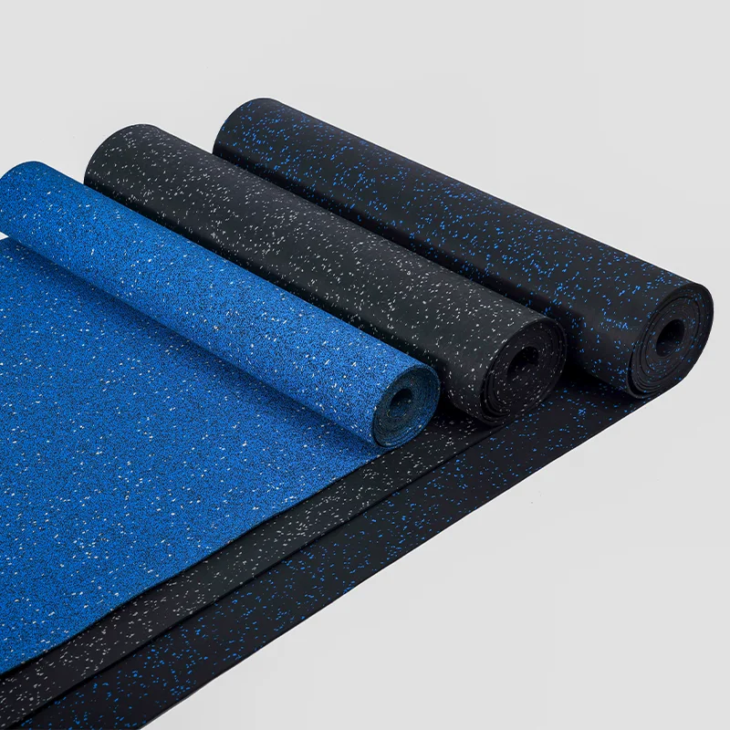 wholesale epdm anti-knock Black gym rubber flooring rolls mats for fitness room protective floor