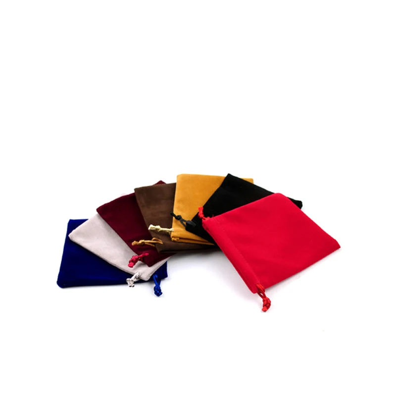 East sunshine Luxury large size microfiber drawstring jewelry divider velvet pouch