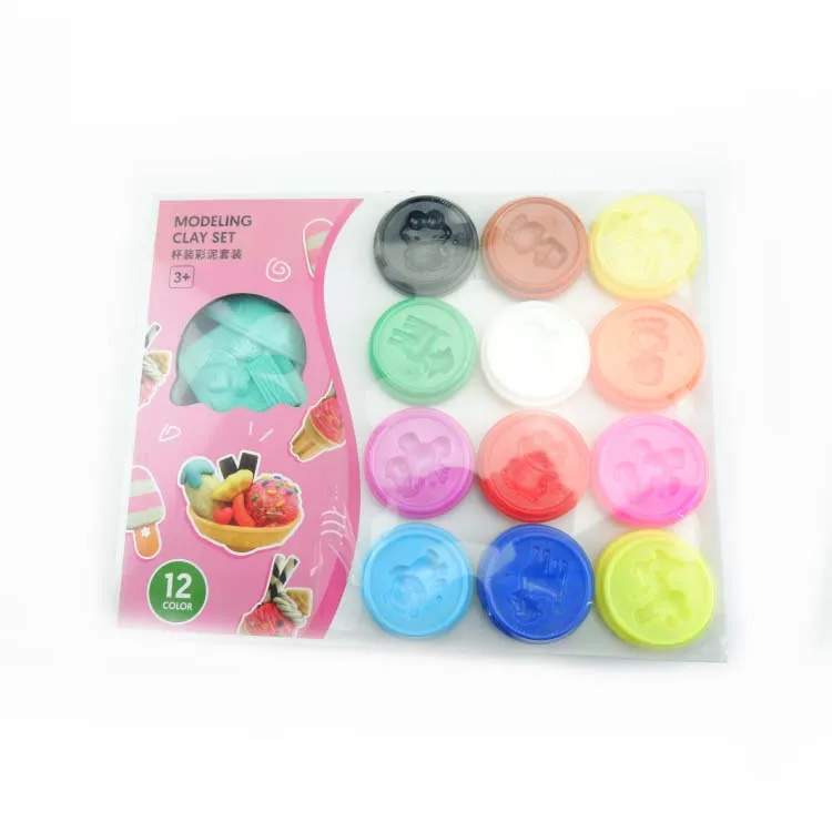 Kids slime Manufacturer diy air dry clay color 12 pots 50 Grams Play Dough Toy with Muti Colors