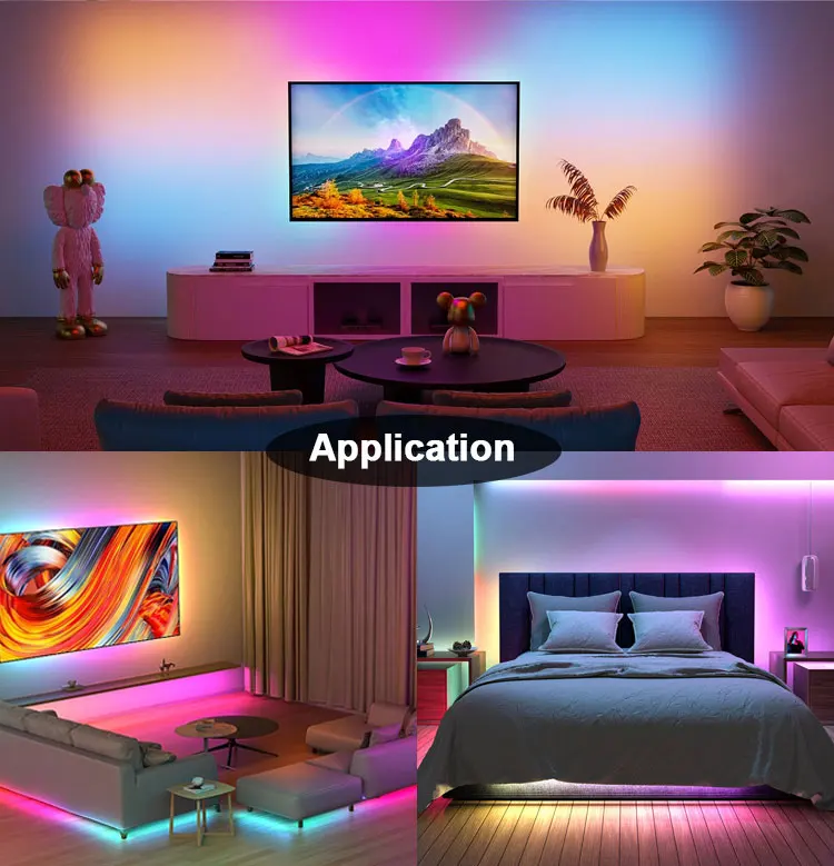 WS2812B 144 светодиодов/m DC5V Адресуемая RGB светодиодная Пиксельная лента 7 5 мм PCB Smart RGBIC WS2812 5V Светодиодные полосы света