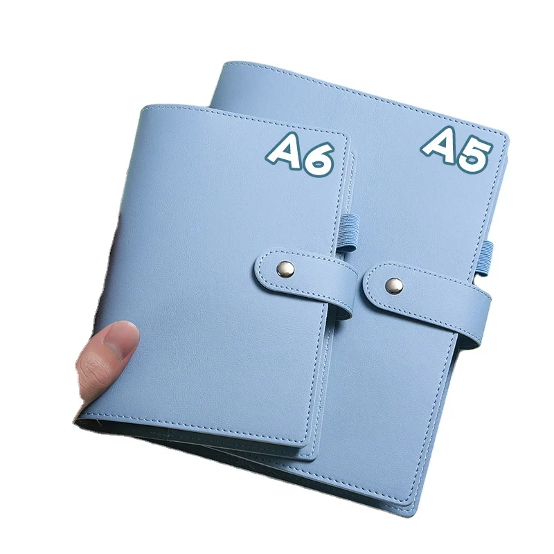 A5A6 PU loose leaf notebook Binder soft cover Diary notebook ledger journal School supplies customizable