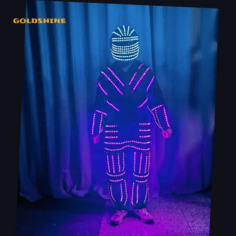 LED Luminous coat Dance Show Nightclub Clothes DJ Costumes Christmas Halloween Party cosplay Suit laser dance dancing props KTV