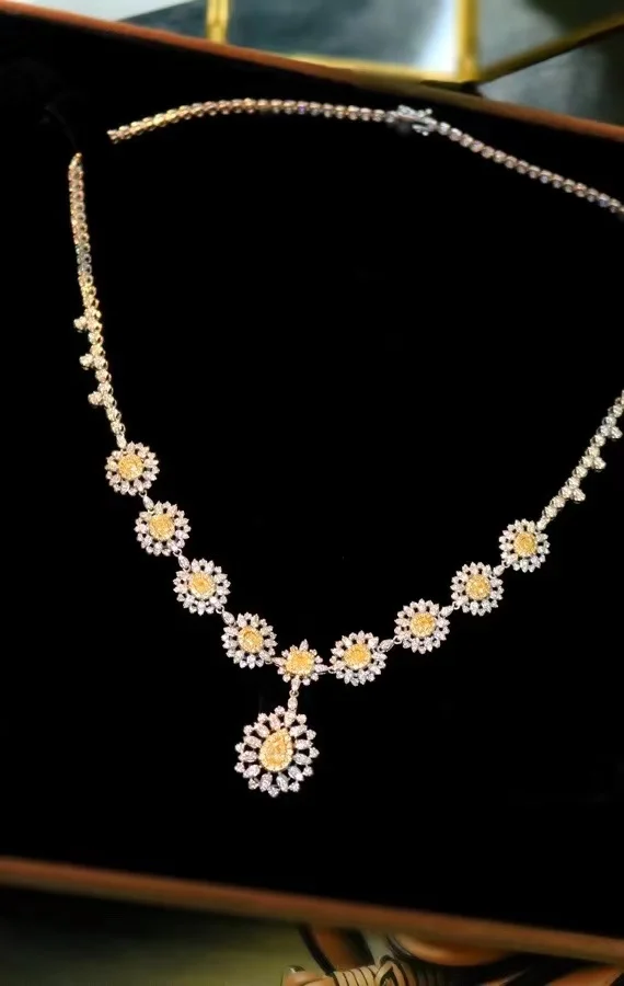 solid gold jewelry wholesale Pendant jewelry for women fashion 2022 with Diamond luxury jewelry american diamond necklace sets