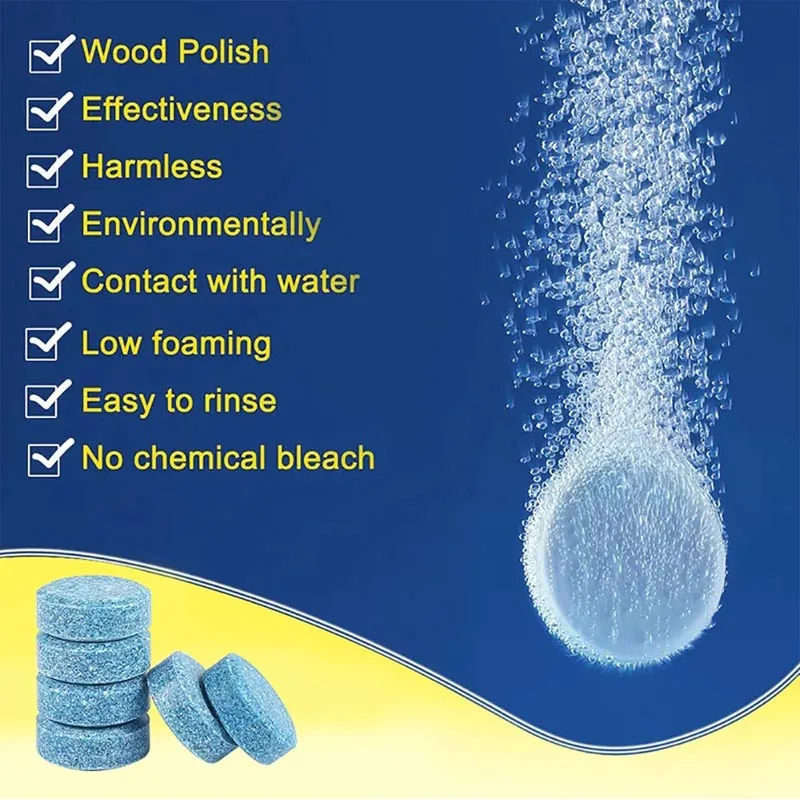 Auto Car Glass Wipe Cleaning Tablets Concentrated Soaking Detergent Windscreen Glass Cleaning Washing Tablets
