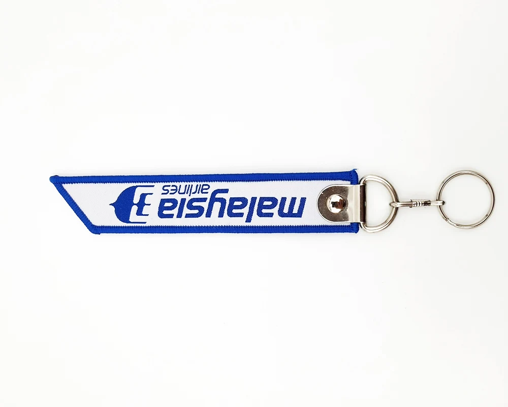 Customized brand embroidery key chain motorcycle car biker cycling key ring custom logo embroidered keychain