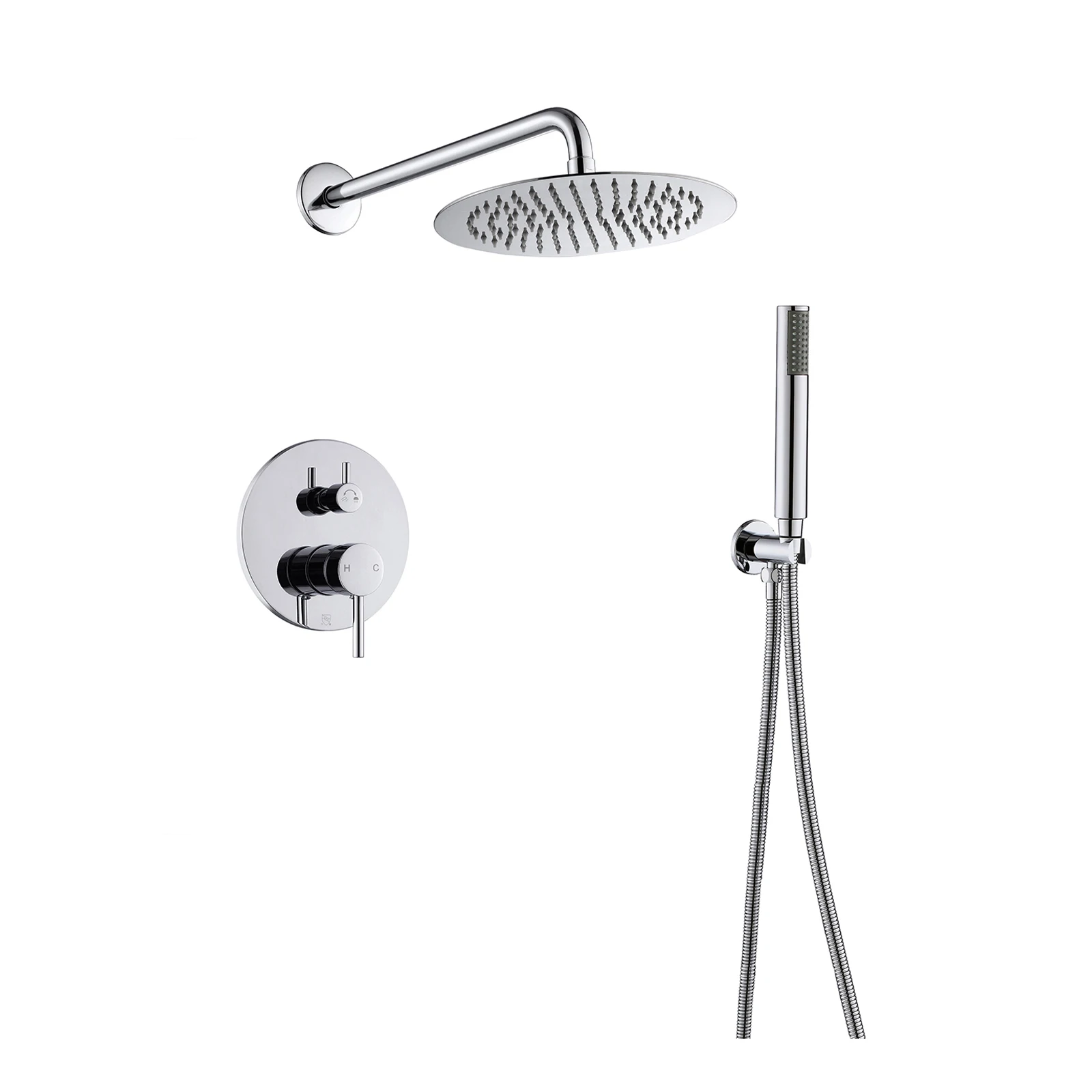 High quality 8 Inch bathroom shower set shower head system chrome concealed shower set
