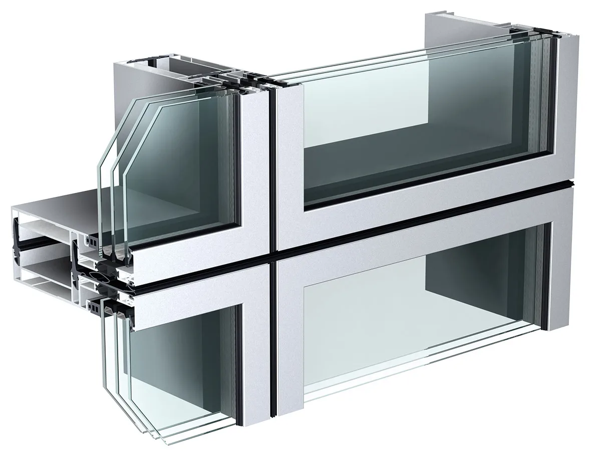 Customized high quality glass curtain wall claw design open frame hidden frame structure