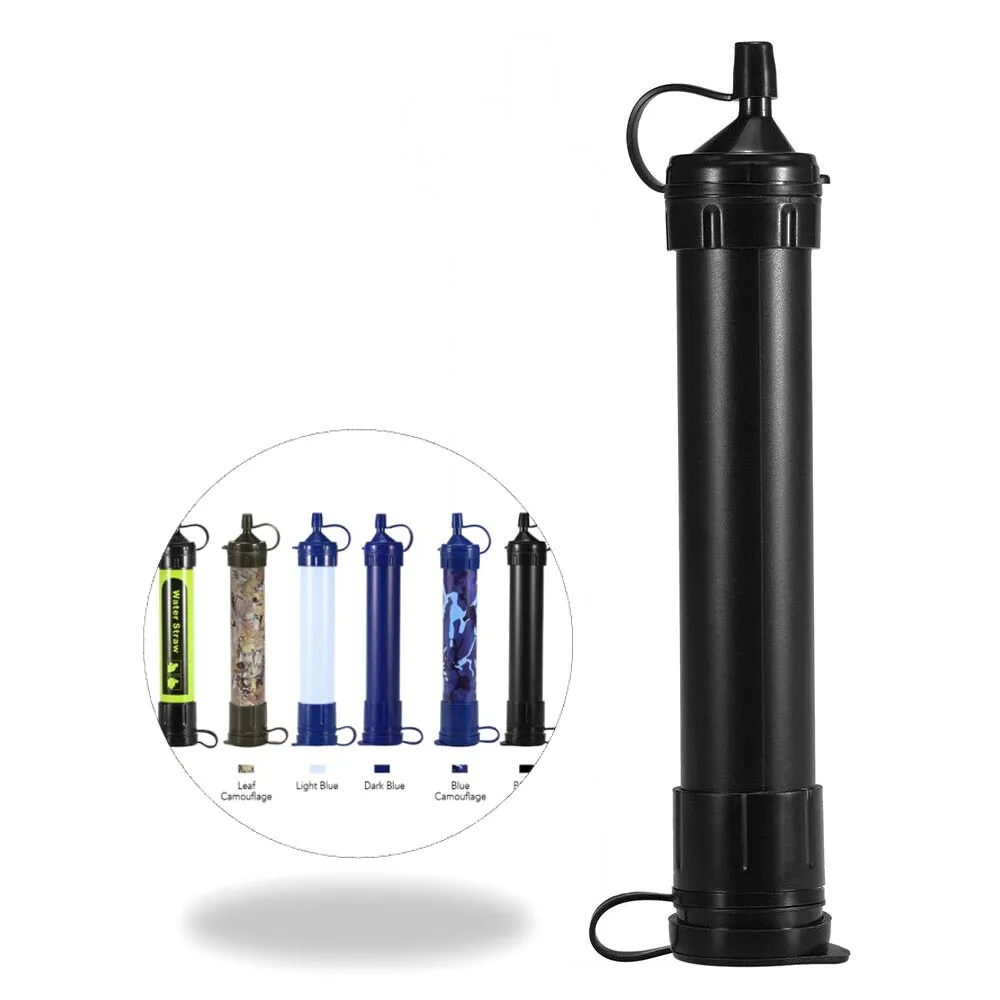 Personal Water Filter Straw 0.01 Microns Filtration for Outdoor Group Camping Hiking and Emergency Survival Kit