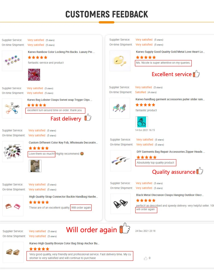 Karwo Direct Manufacturer Factory Price Handbag Accessories Hardware  Metal  Spring O Rings