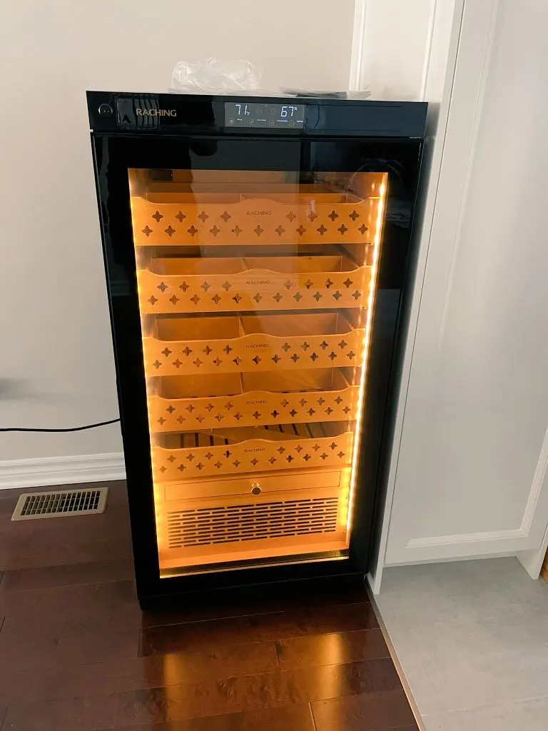 Raching MON1800A Black Factory Direct Sale Electronic Cigar Humidor Cigar 1200CT cigars Capacity Spanish Cedar Wood