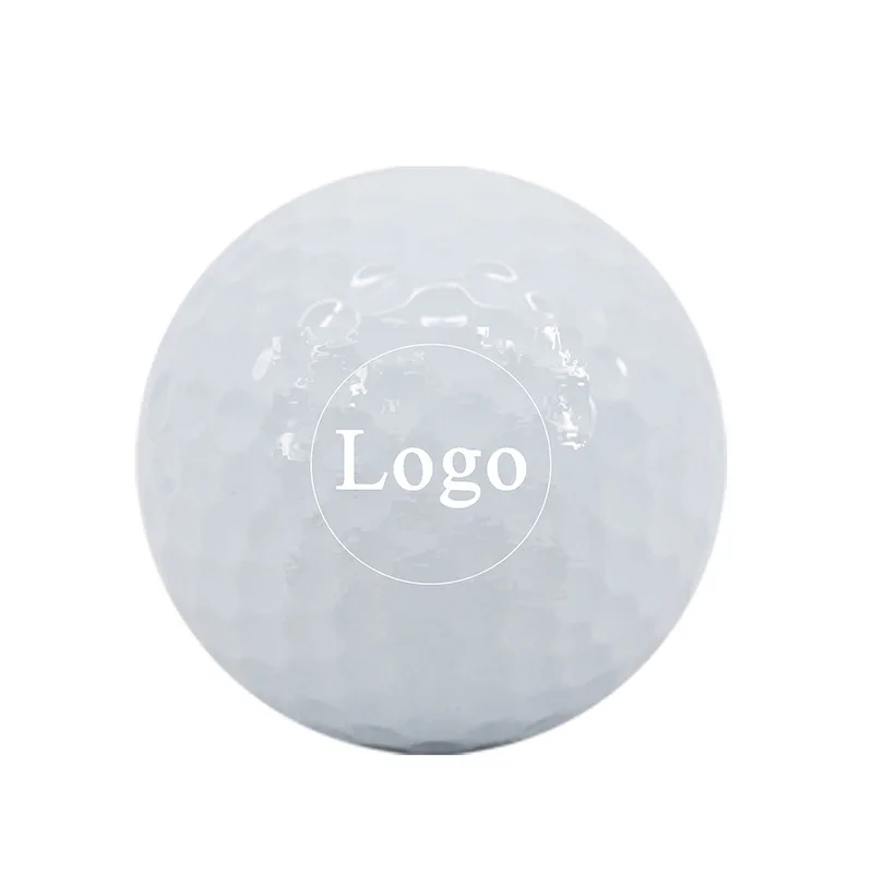 custom printed logo portable premium blank bulk  2 layer glow golf ball