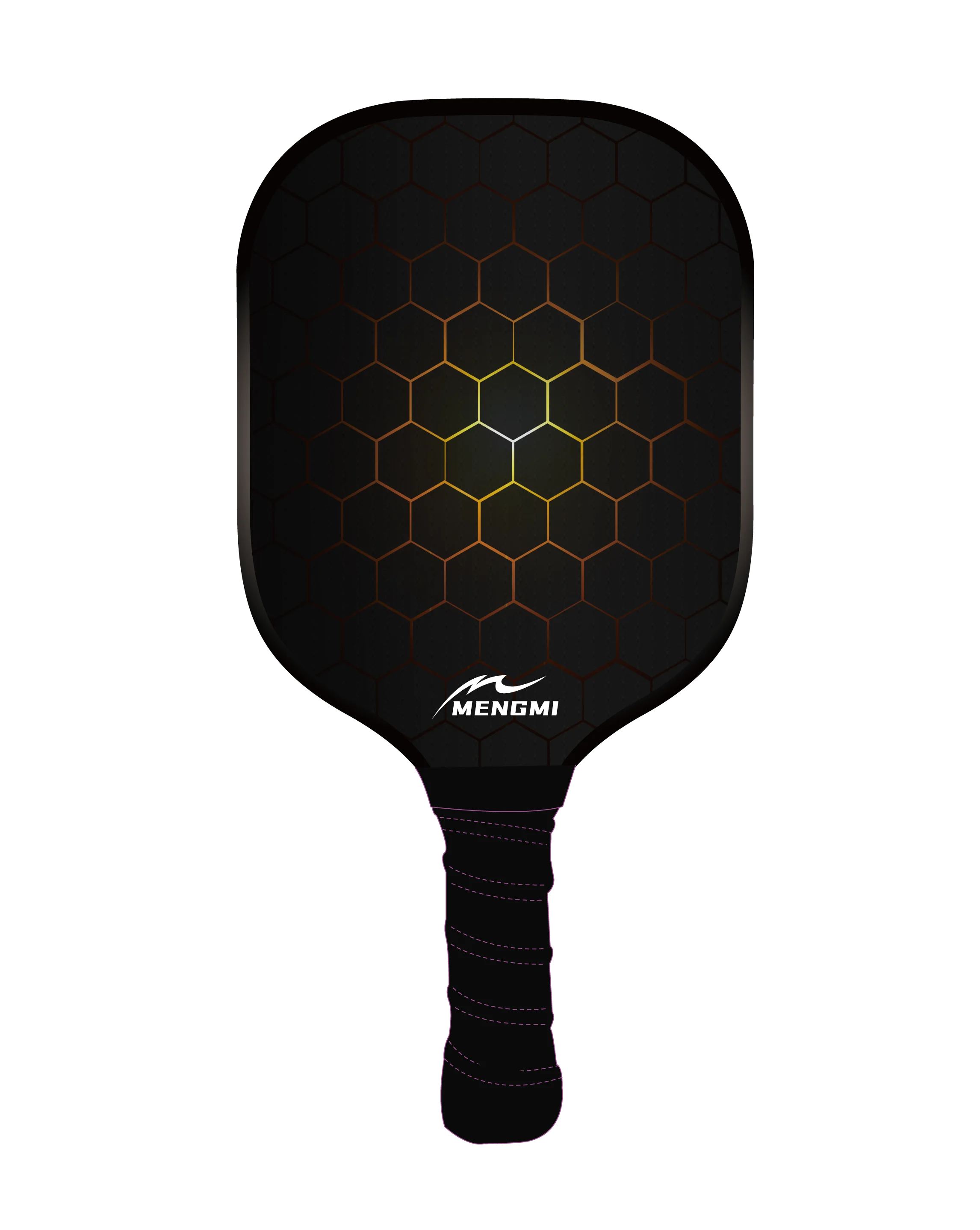 Carbon Fiber Surface Pickleball Sets PP Honeycomb Core Lightweight Paddles Rackets with 4 Balls 1 Bag for Beginners Medium