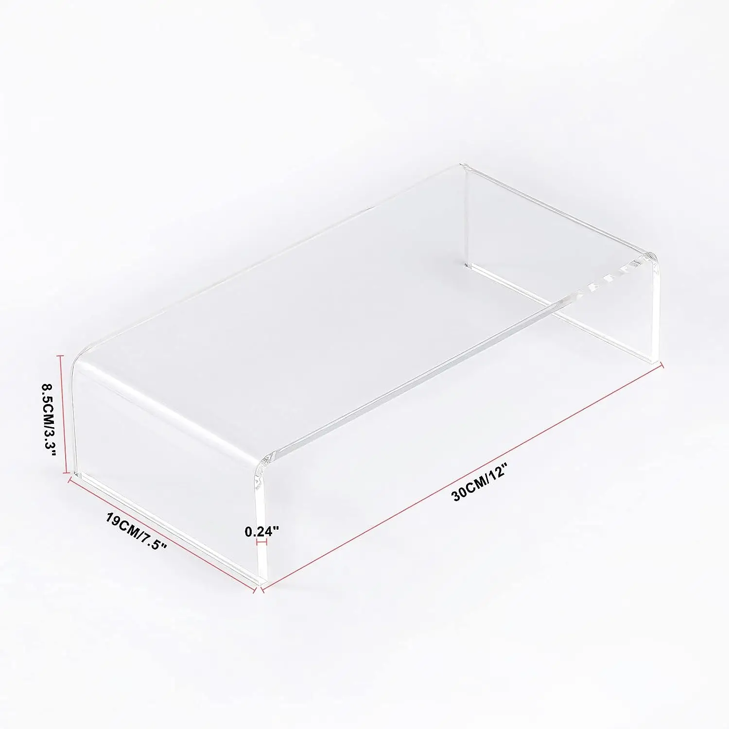 Custom Clear Acrylic Computer Stand Modern Acrylic Stand Holds for TV Notebook Dining Table