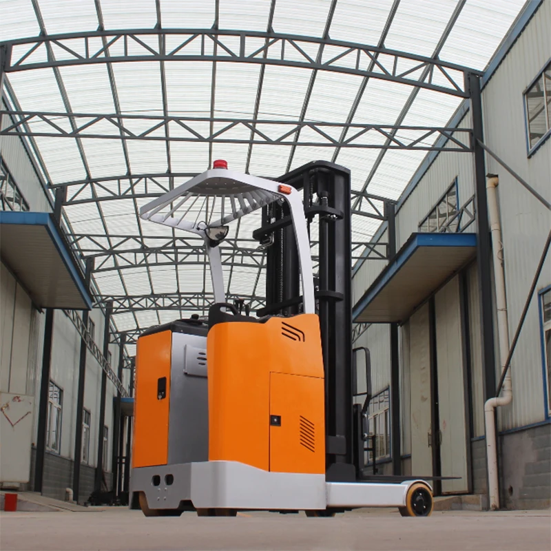 
24V electric reach truck forklift battery powered reach stacker for warehouse pallet handling 