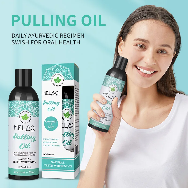 Customized OEM Factory 2 Coconut Oil Mouthwash Oil Pulling Mouthwash  Cleaning Gums Mouthwash