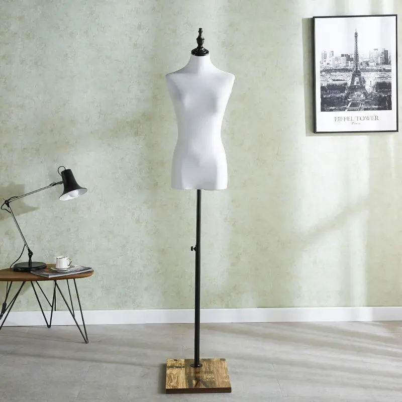 Fashion Female  Cheap Foam Tailor Torso Half Body Mannequin with Base Women Style Stand  Adults   Display Mannequins Model