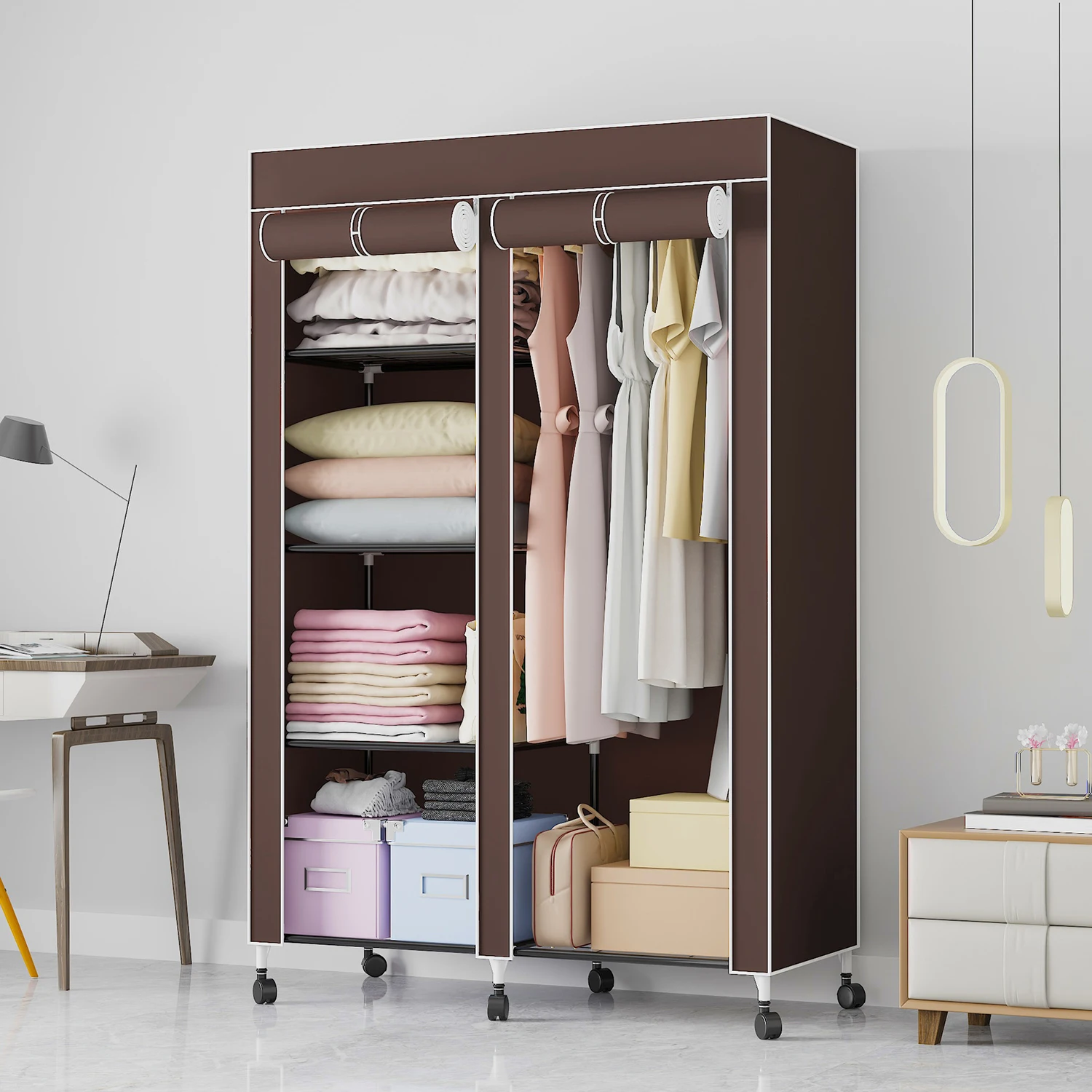 Hot sale No-woven Fabric wardrobe combination wardrobe bedroom Funiture Wardrobes Organizer