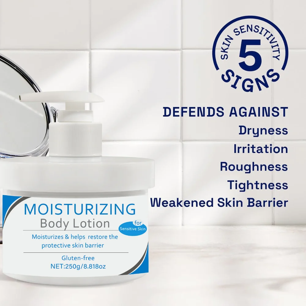 Wholesale Factory Price Skincare 250ml Deep Moisturizing Brightening Almond Oil Body Lotion For Sensitive Dry Damaged Skin