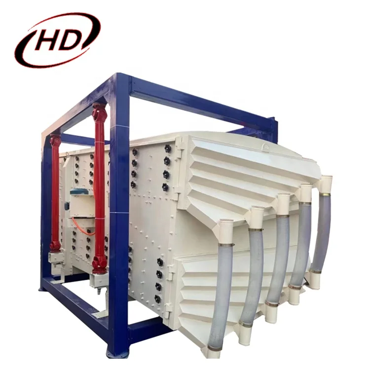 Factory Supply Large Output Carbon Steel 4 Layers Square Swing Tumbler Sieve Sifter For Ceramsite Sand