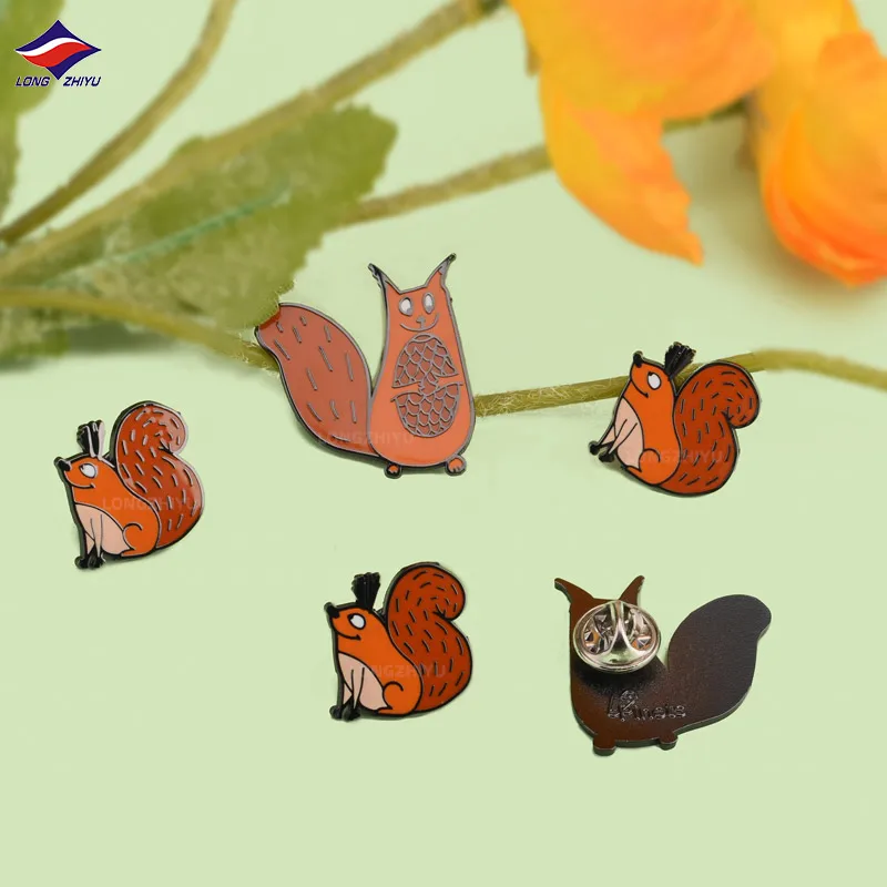 Longzhiyu enamel pins plant wholesale metal anime lapel pin badge custom cute cartoons logo design pins