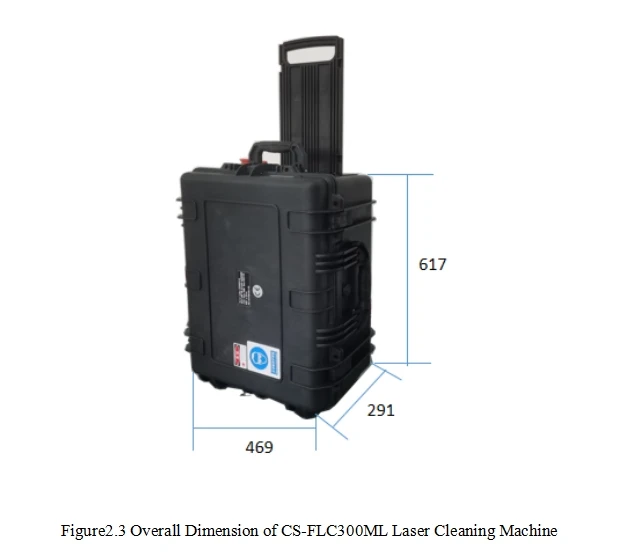 Factory Supply Luggage Portable Pulse Laser Cleaning Machine Mold Cleaning Rust Removal Oil Removal Paint 100W 200W 300W