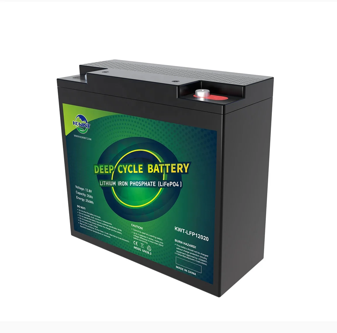 KOWINT  LiFePO4 battery cell 12v 24v  8Ah 12Ah 20Ah 50Ah 100Ah 150Ah 200Ah 300ah lithium solar battery and Lithium Ion Battery