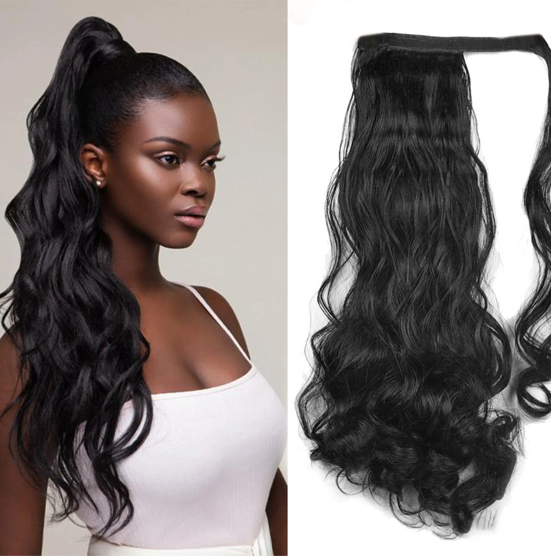 Wholesale Factory Supply 100% Brazilian Virgin Hair Body Wave Human Ponytail Extension