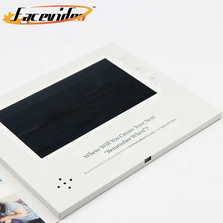 Factory Directly advertising gift business promotional items greeting card picture book lcd video mailer