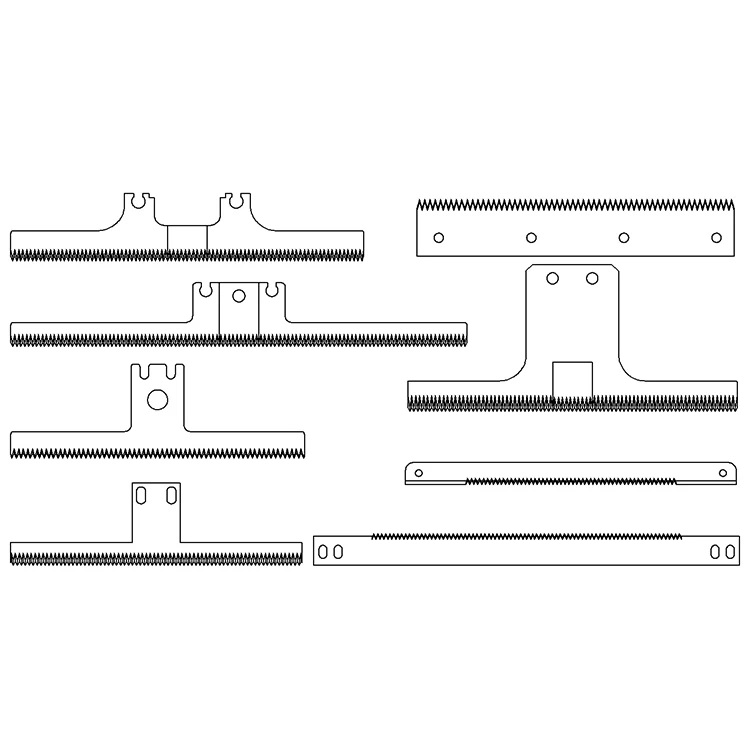Пищевой и упаковочный нож с зубчатым лезвием 322*24