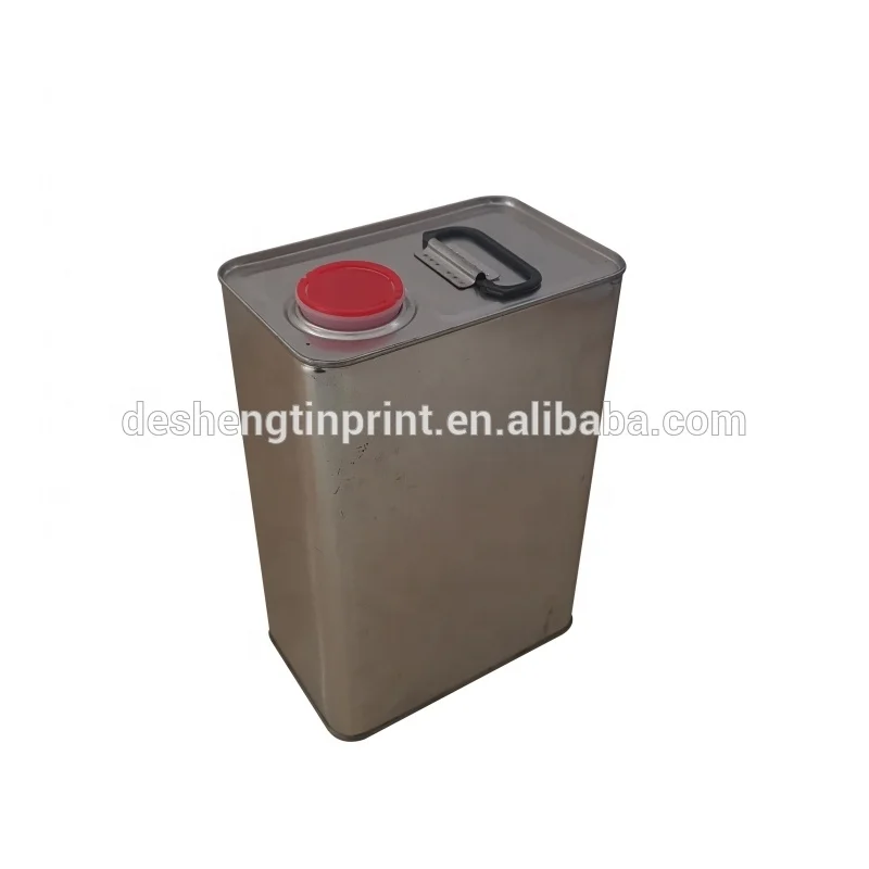 4L/1 Gallon F-style Rectangular Metal Tinplate Cans for Auto Engine/Motor Oil/Lubricants China Factory