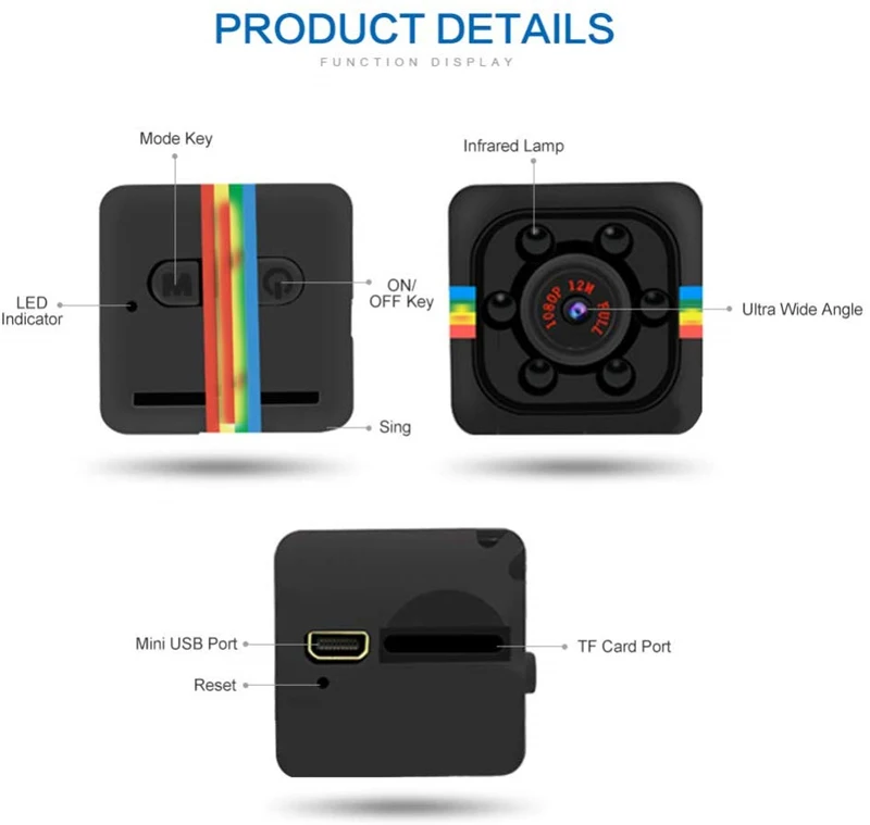  1080P mini dv micro security Скрытая шпионская кубическая