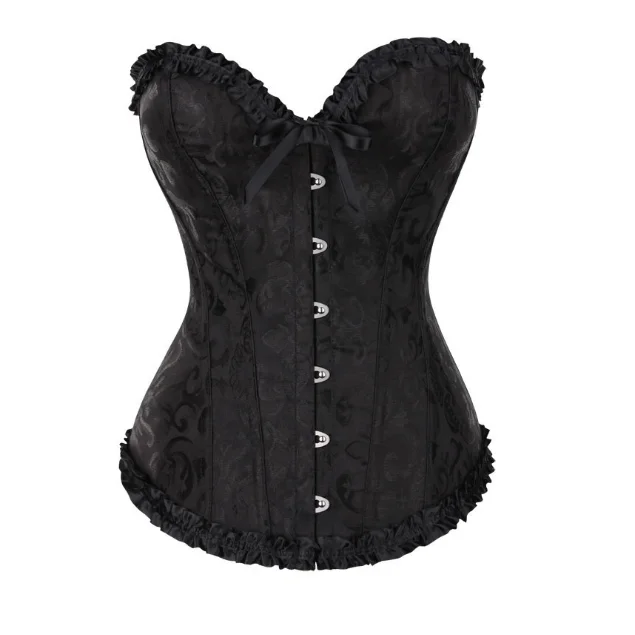 Red Top Sex Shop Sexy Elasticity Corset Lingerie Bustier Cross Cup