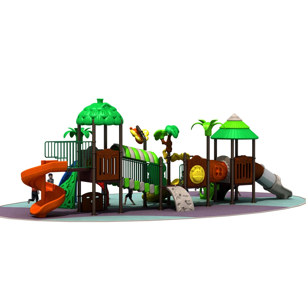 Commercial outdoor kids plastic swing and slide set playground outdoor   kids