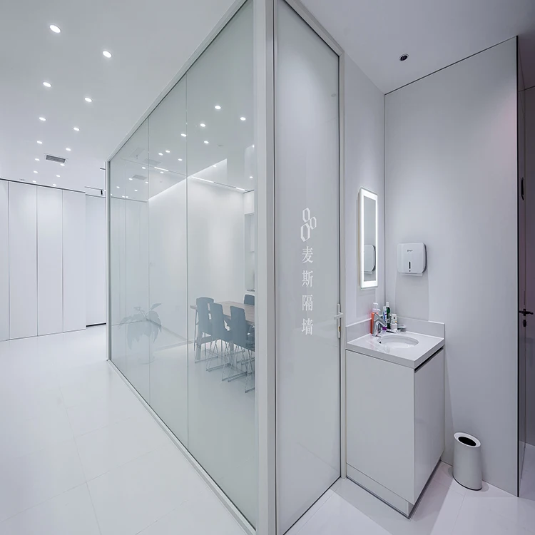 Customized Panoramic Partition Full Height Indoor Frameless Glass Wall