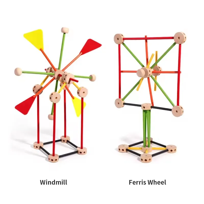 Wooden Education Smart Educational Set Big Balance Contraption Block Game Toys DIY Kids Wooden Toys Inserting And Disassembling