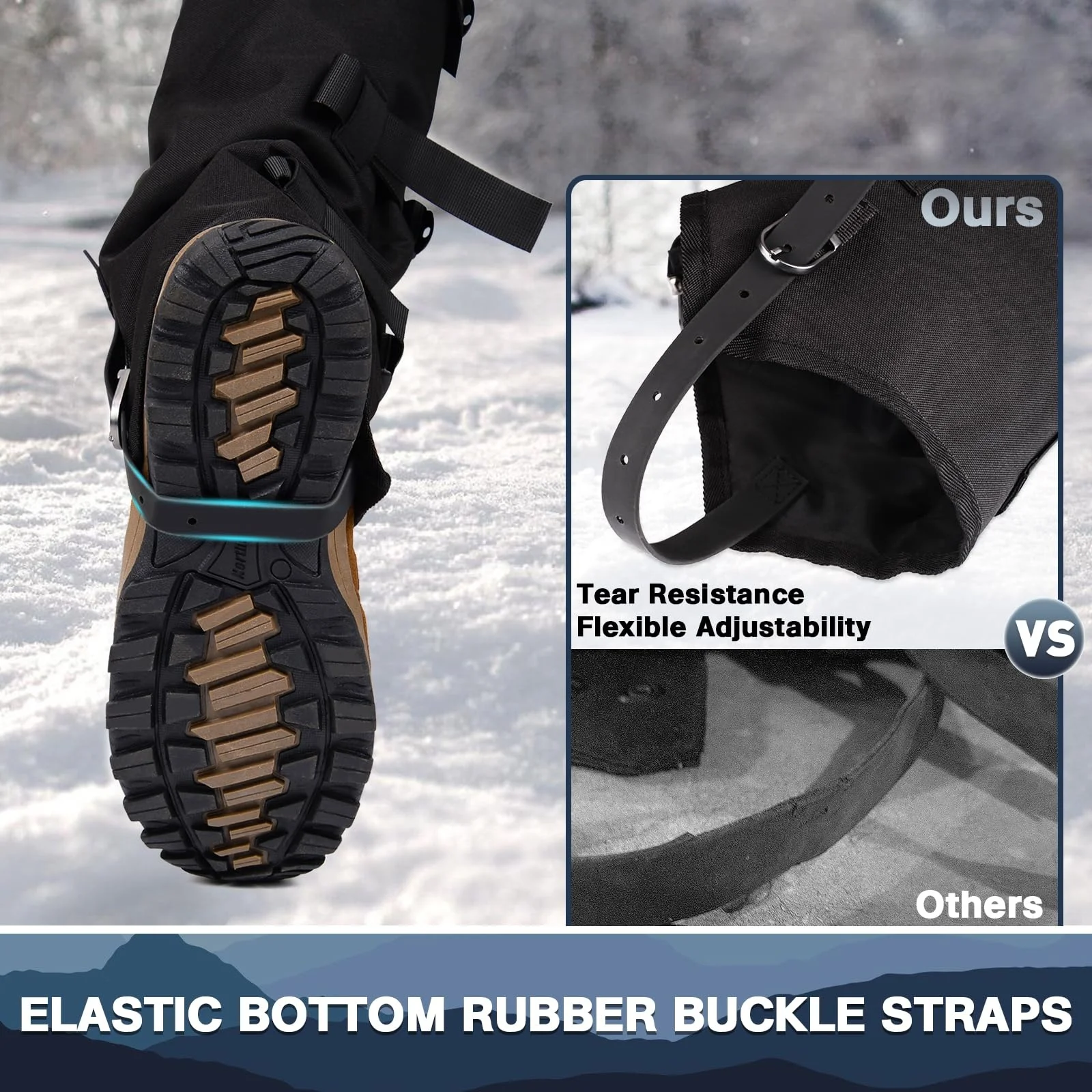 Hikeen Outdoor Climbing Skiing Leggings Cover 1000D nylon Waterproof Gaiters for Hunting