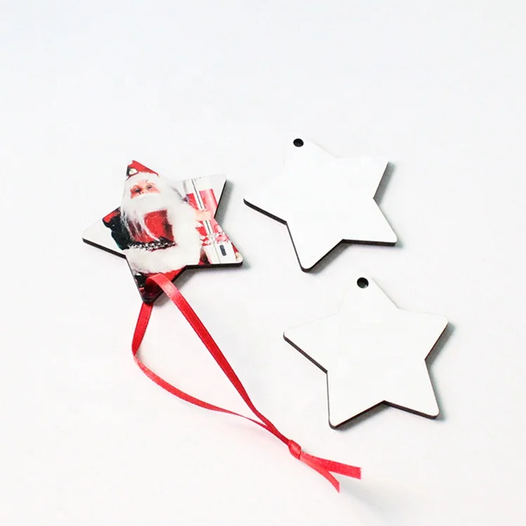 Professional Source Factory Wholesale Blank Hanging Decoration Sublimation MDF Christmas Ornaments