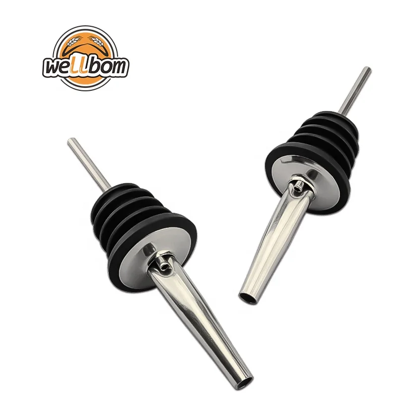 Stainless Steel Olive-Oil-Liquor-Wine-Free-Flow-Bottle-Pourer-Dispenser-Spouts-Stainless Flow Bottle Spirit Nip Pour Shot
