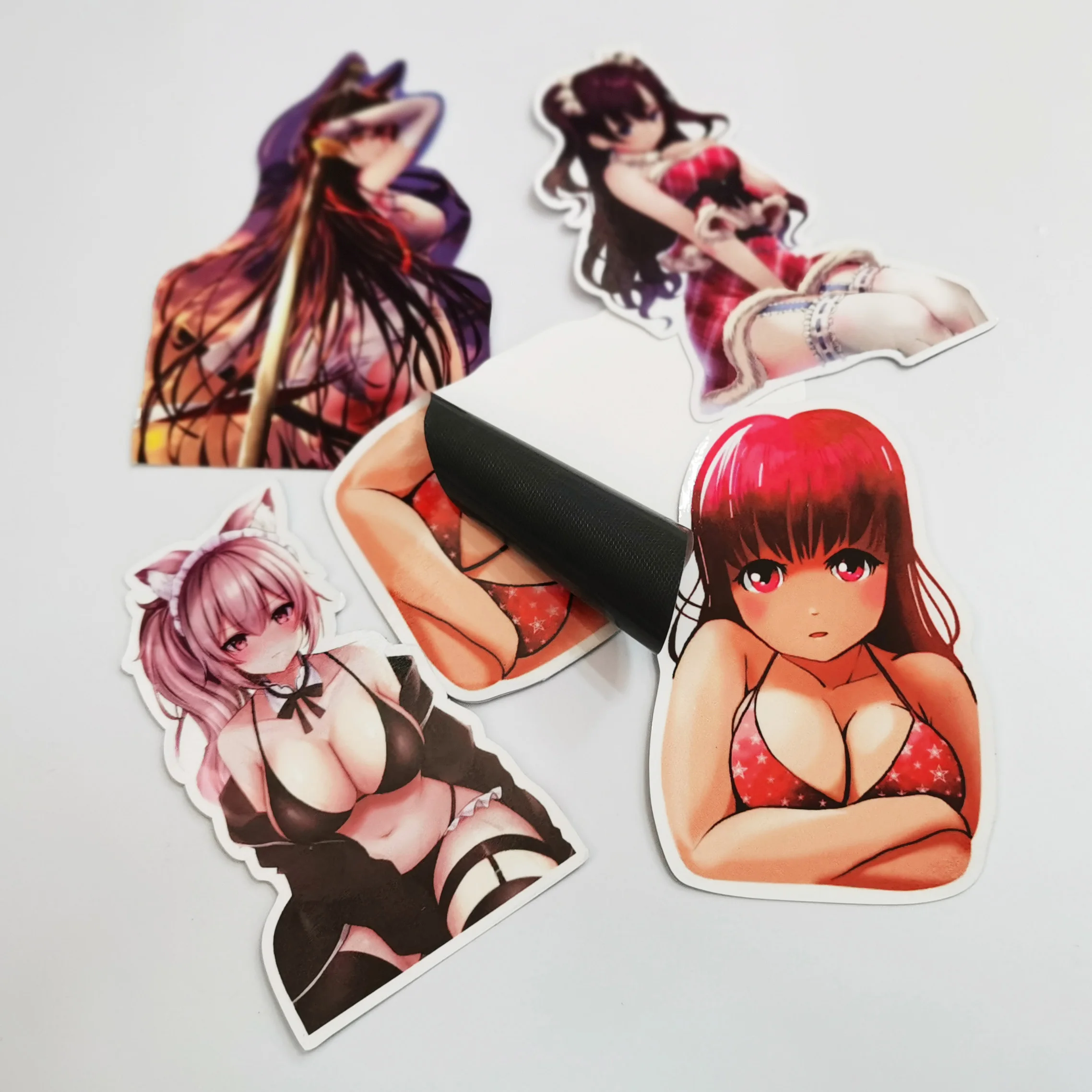 Custom UV Printing Waterproof Anime Stickers Laptop Bedroom Luggage Decoration Die Cut Sexy Stickers Factory Direct