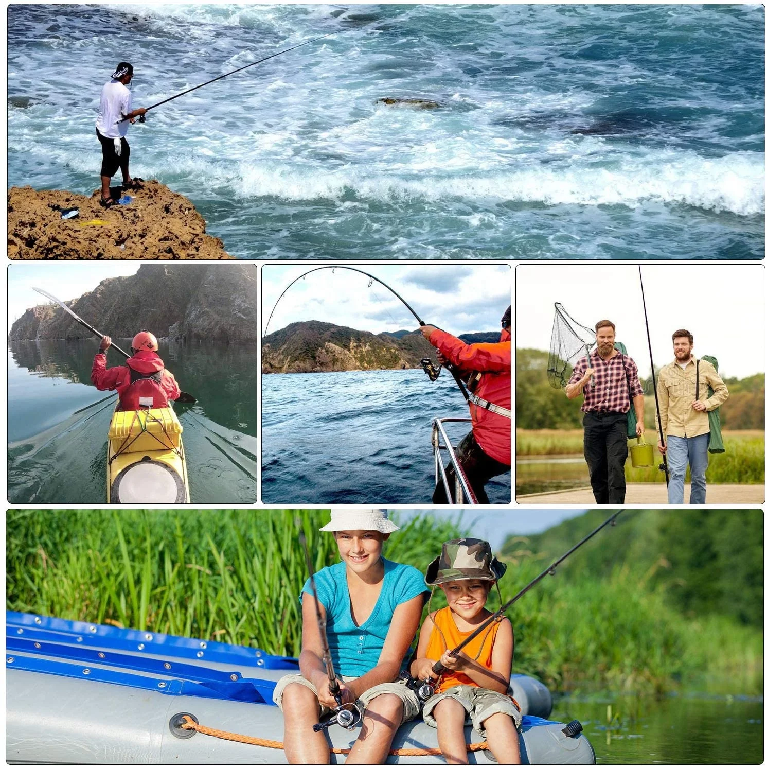 Spinning Fishing Rod and Reel Combos Portable Telescopic Fishing Pole Spinning reels
