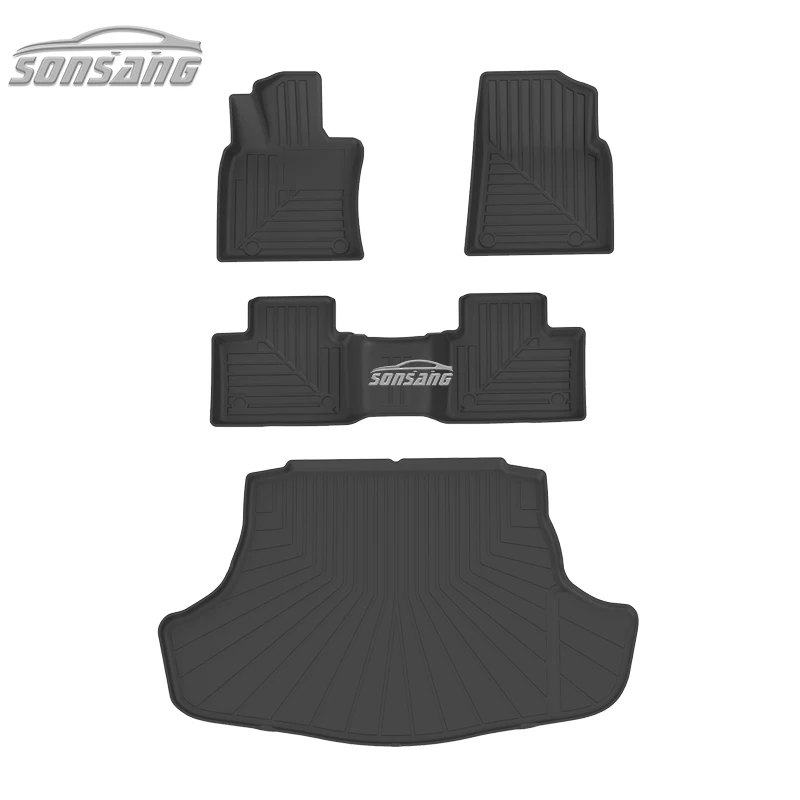 SONSANG Anti Slip TPE 5D custom car floor mats is suitable for Toyota Camry 2024 Car Mats Trunk Mats