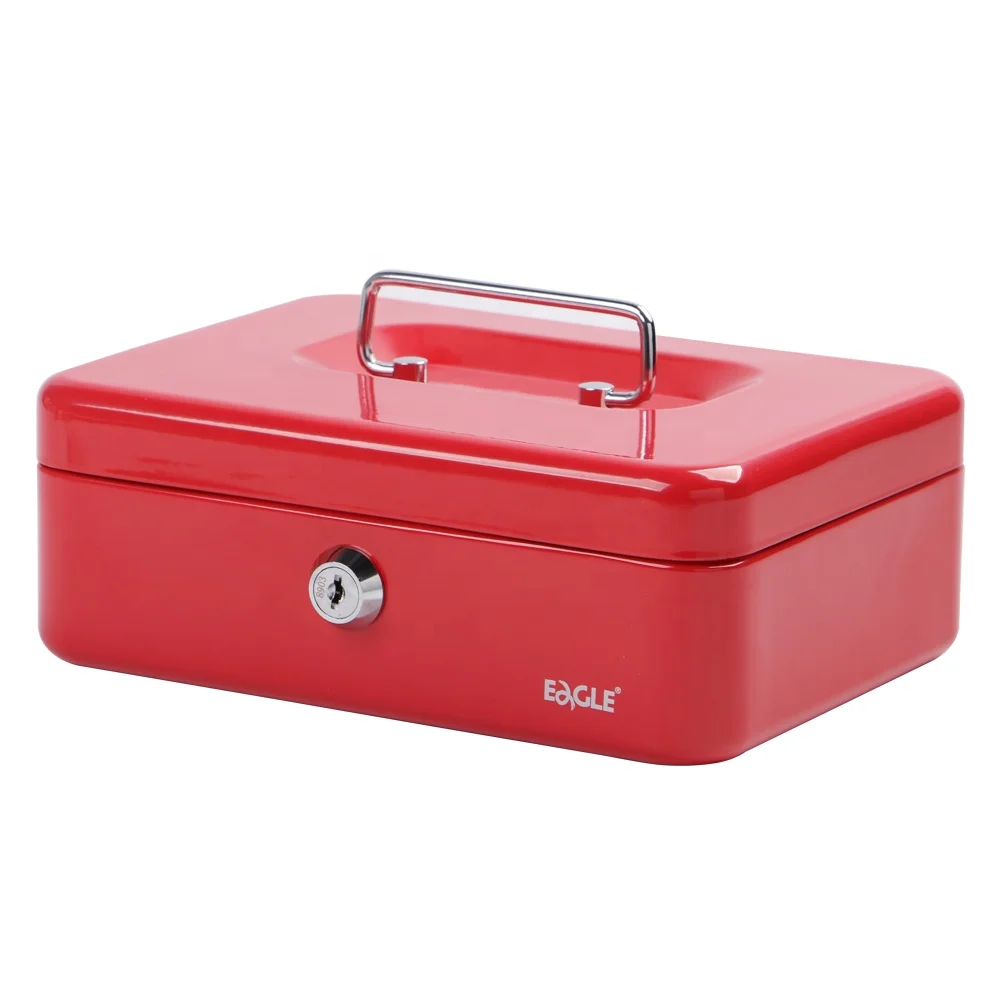 Eagle Safety Cash Box  Stationery Small Size Metal Safe Deposit Cash Box